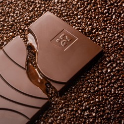 Tablette chocolat noir fourrée caramel